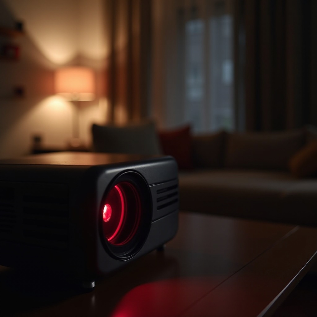 projektor yoton se nezapne, svítí červené světlo