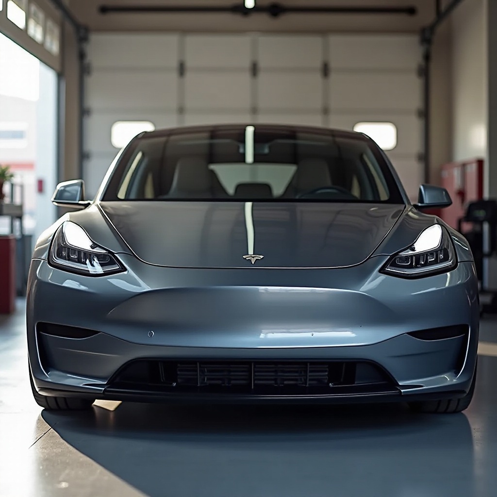 замена бампера tesla model 3
