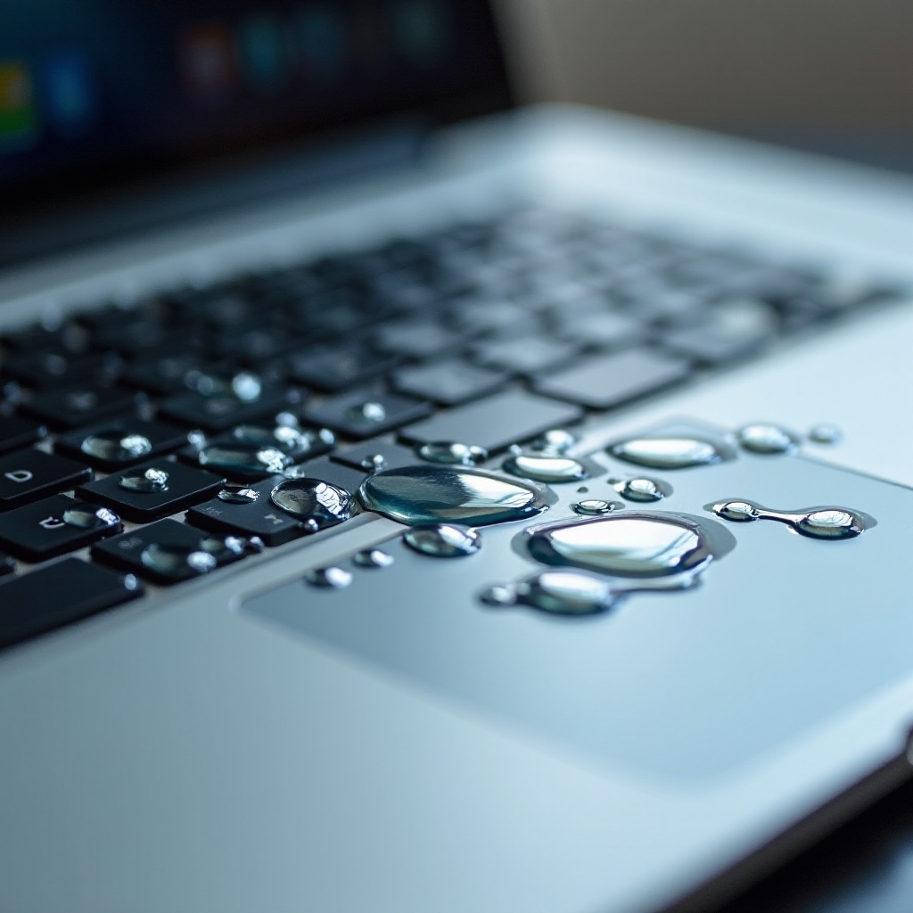 разлях вода върху клавиатурата