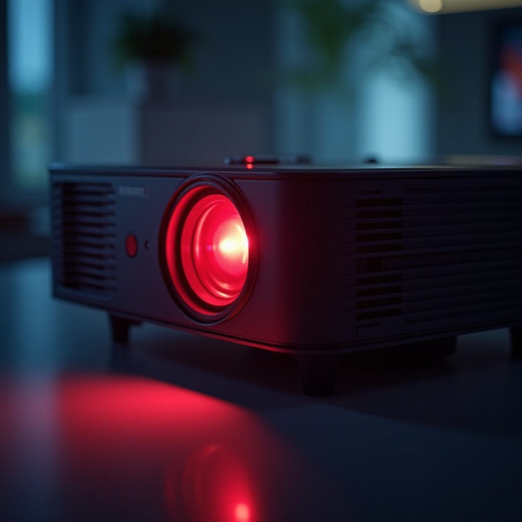 проектор yoton не включается, горит красный индикатор