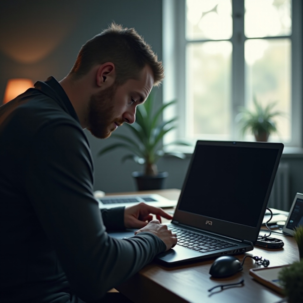 laptop alienware czarny ekran