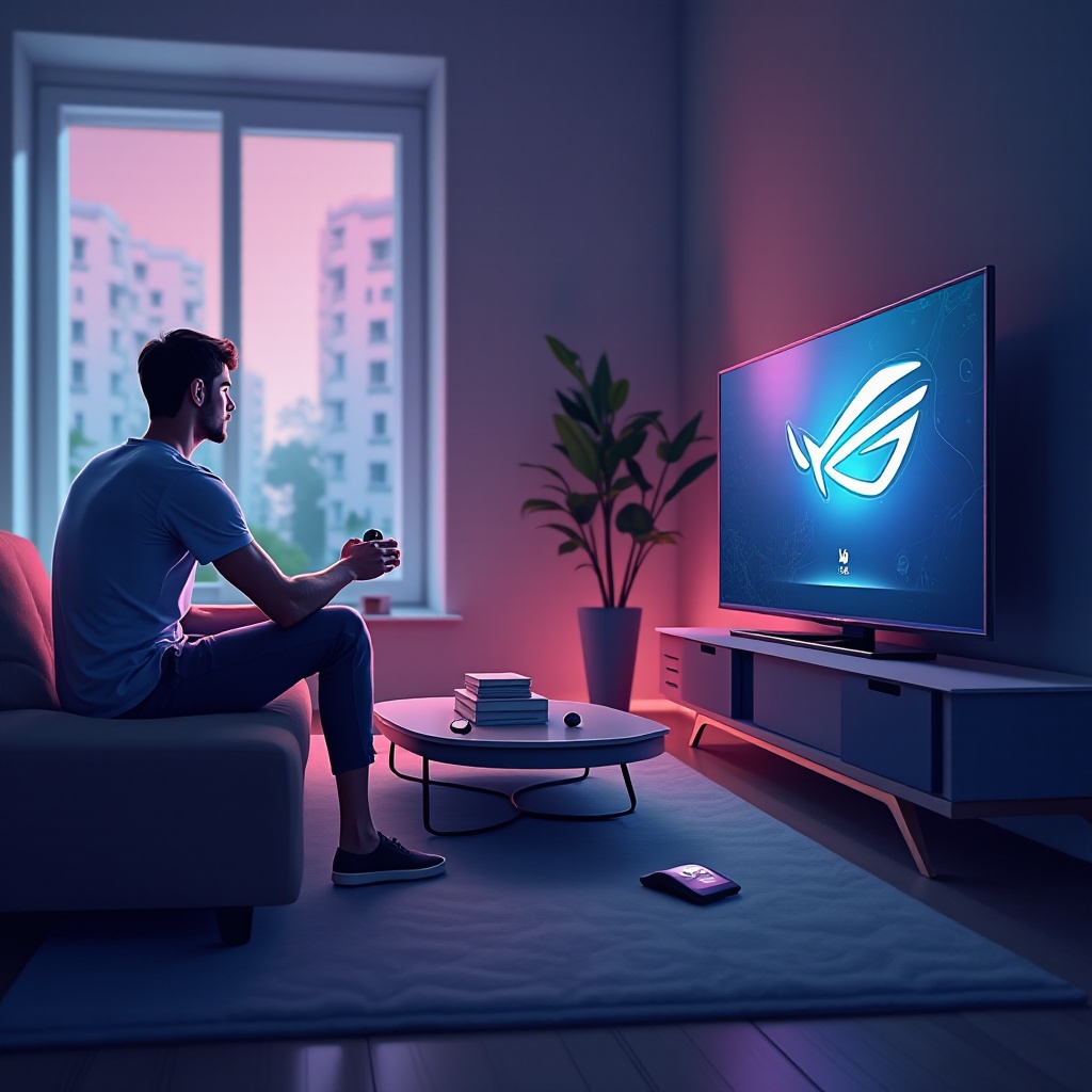 как подключить rog ally к телевизору