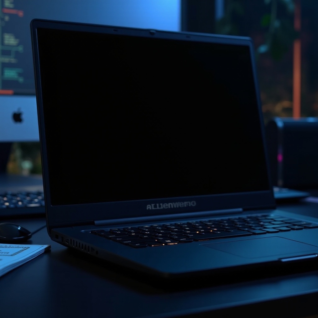 notebook alienware černá obrazovka