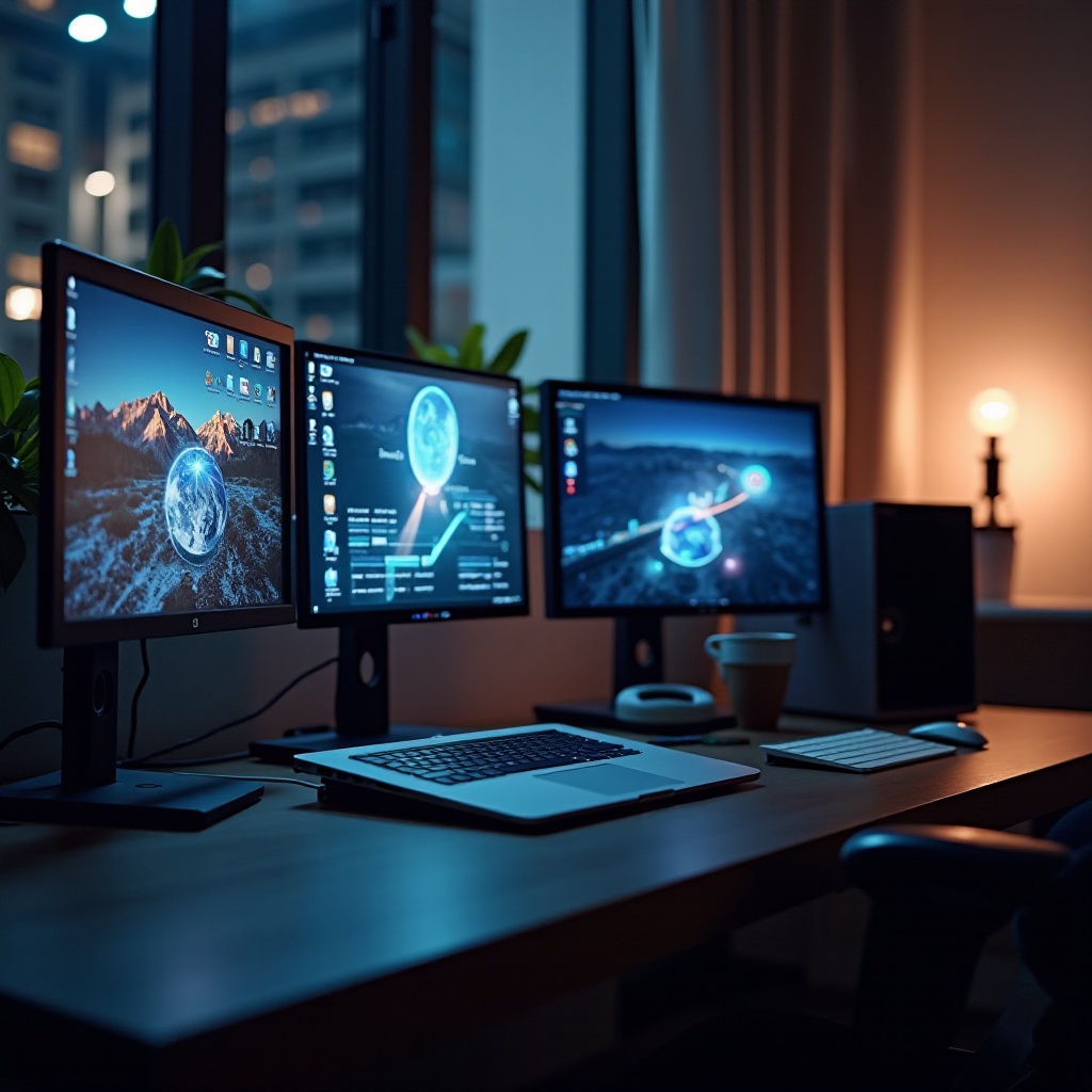 adaugă 3 monitoare la laptop