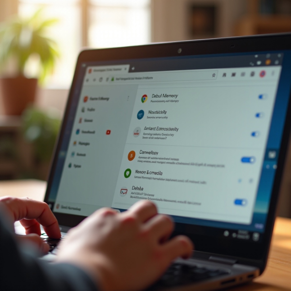 как сохранить память на моем браузере chromebook