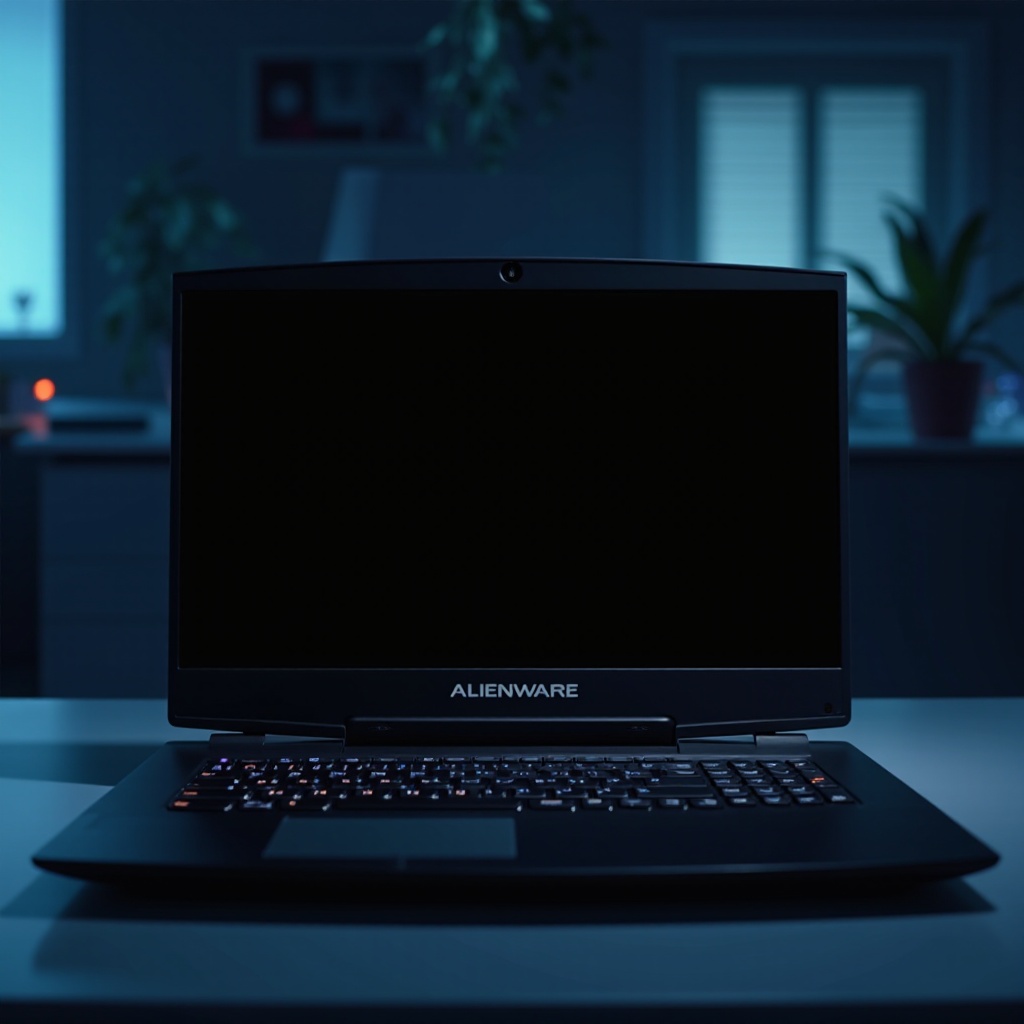 notebook alienware černá obrazovka