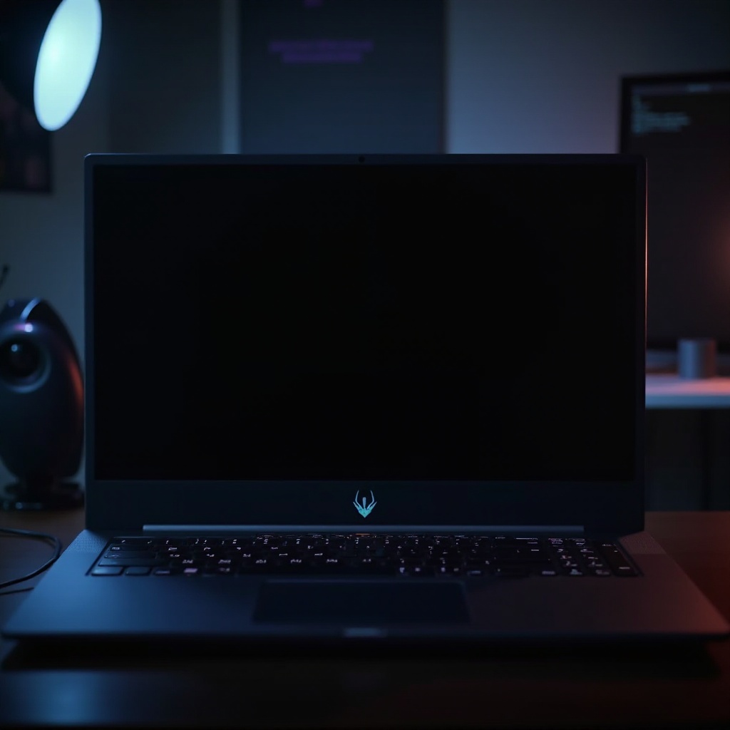 laptop alienware czarny ekran