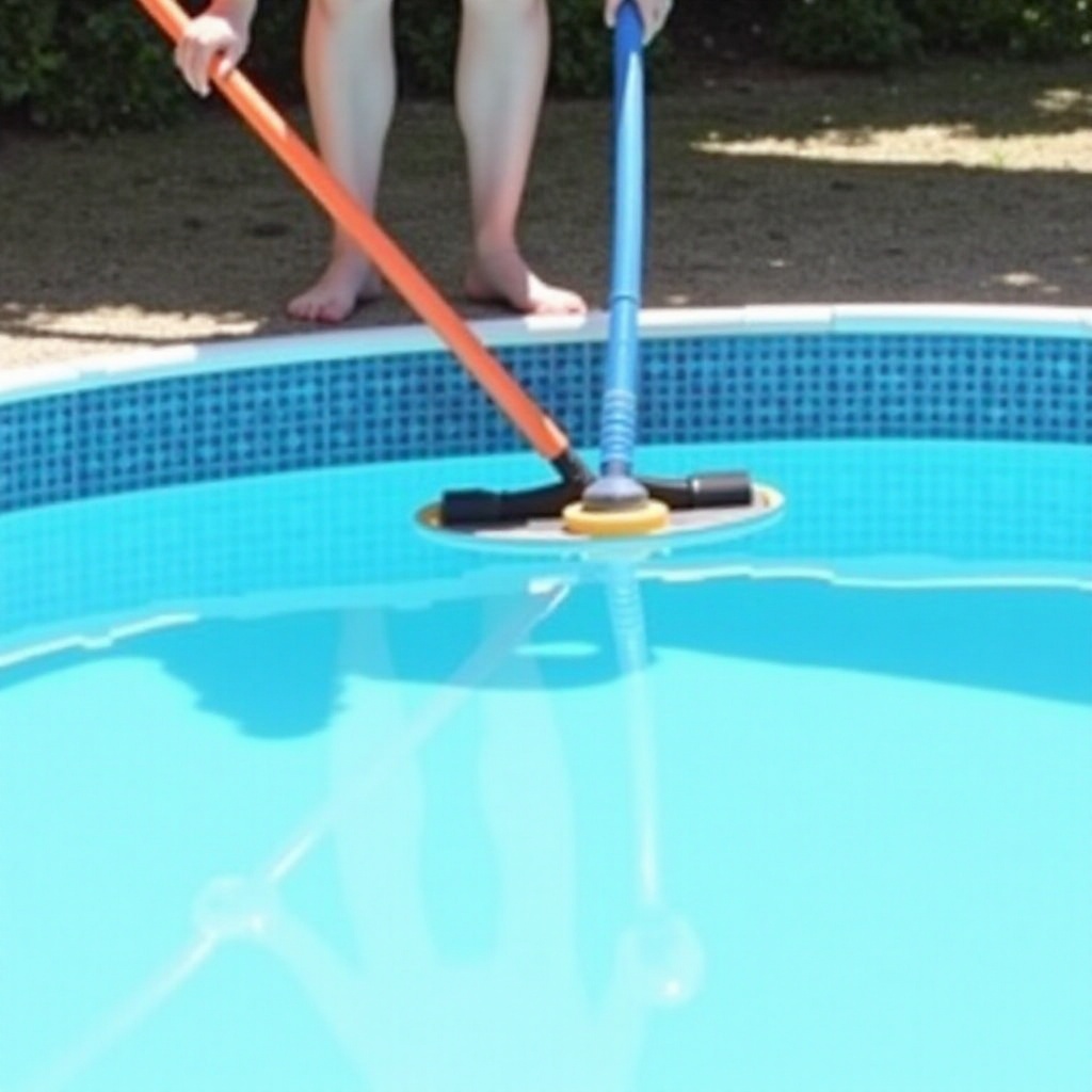 how to use a pool vacuum above ground