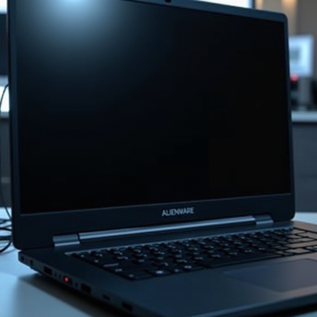 ноутбук alienware черный экран
