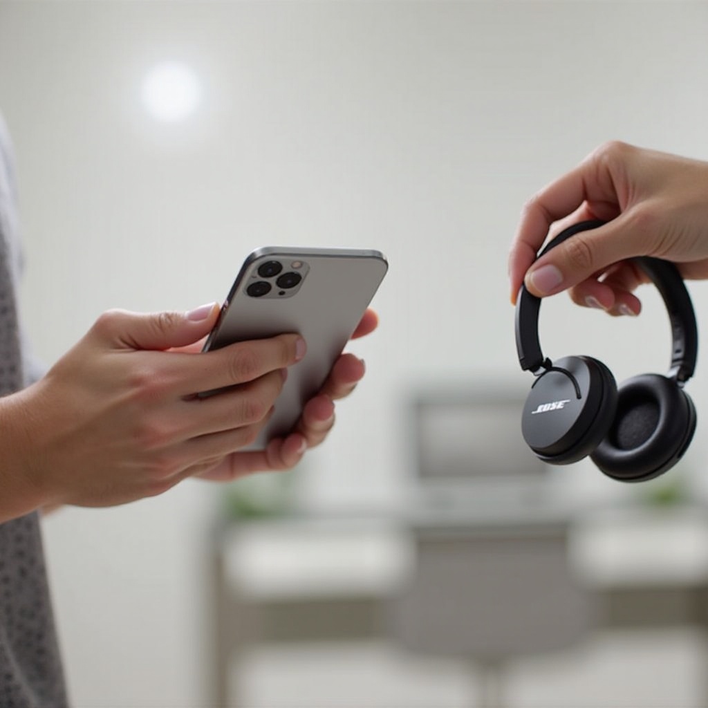 how to connect bose quietcomfort headphones to iphone