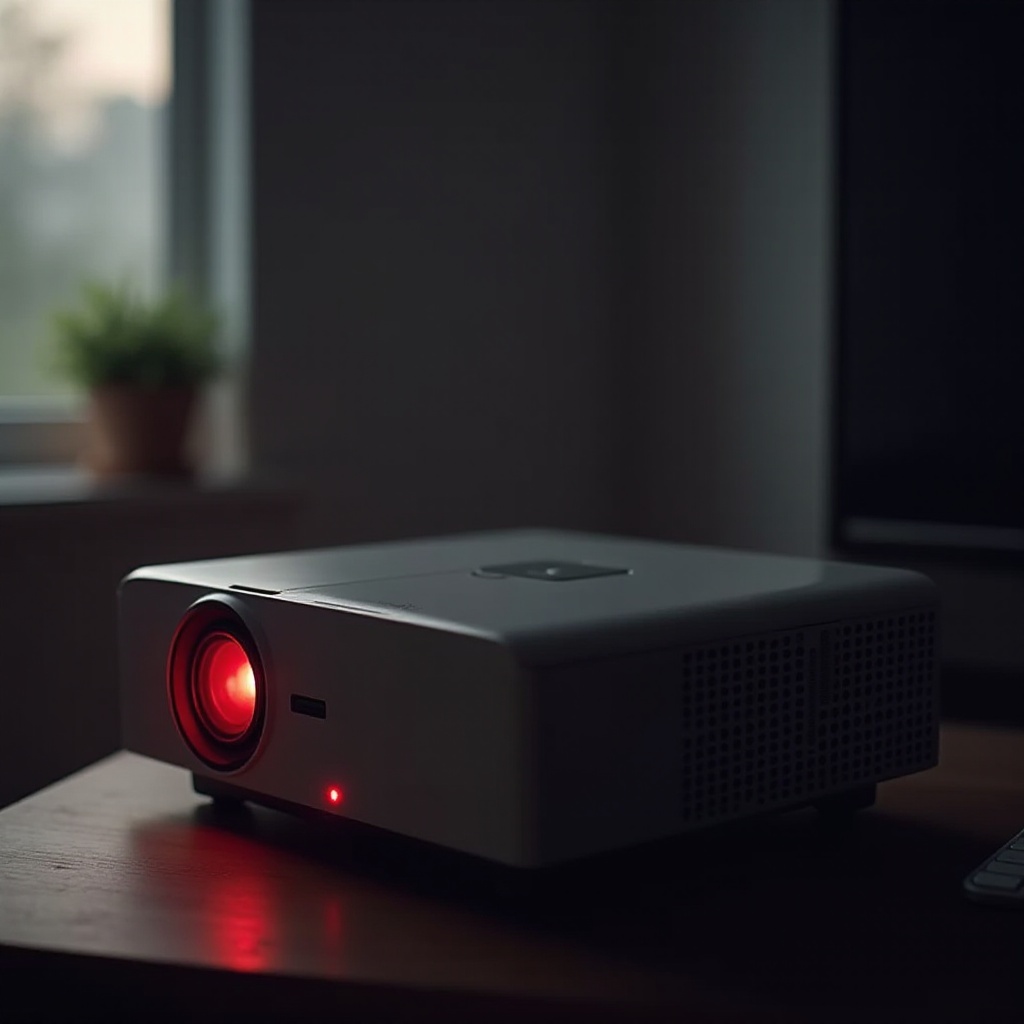 yoton projector won't turn on red light