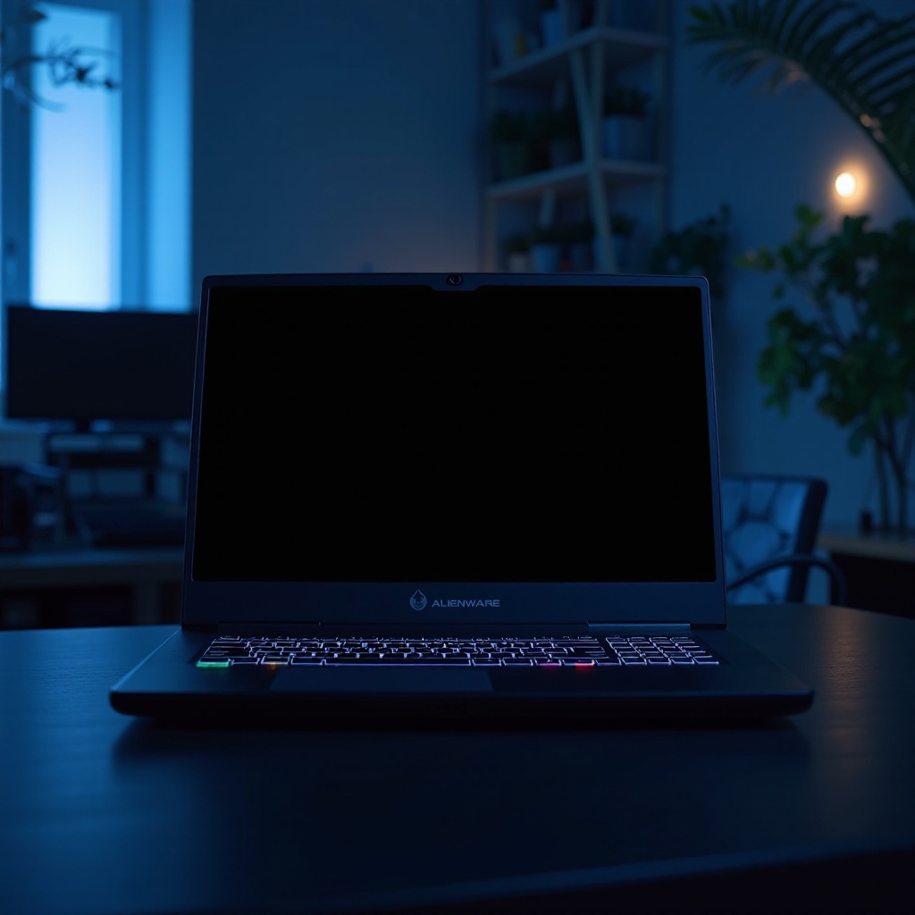 laptop alienware ecran negru