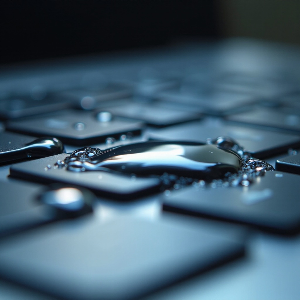 سكبت الماء على لوحة المفاتيح
