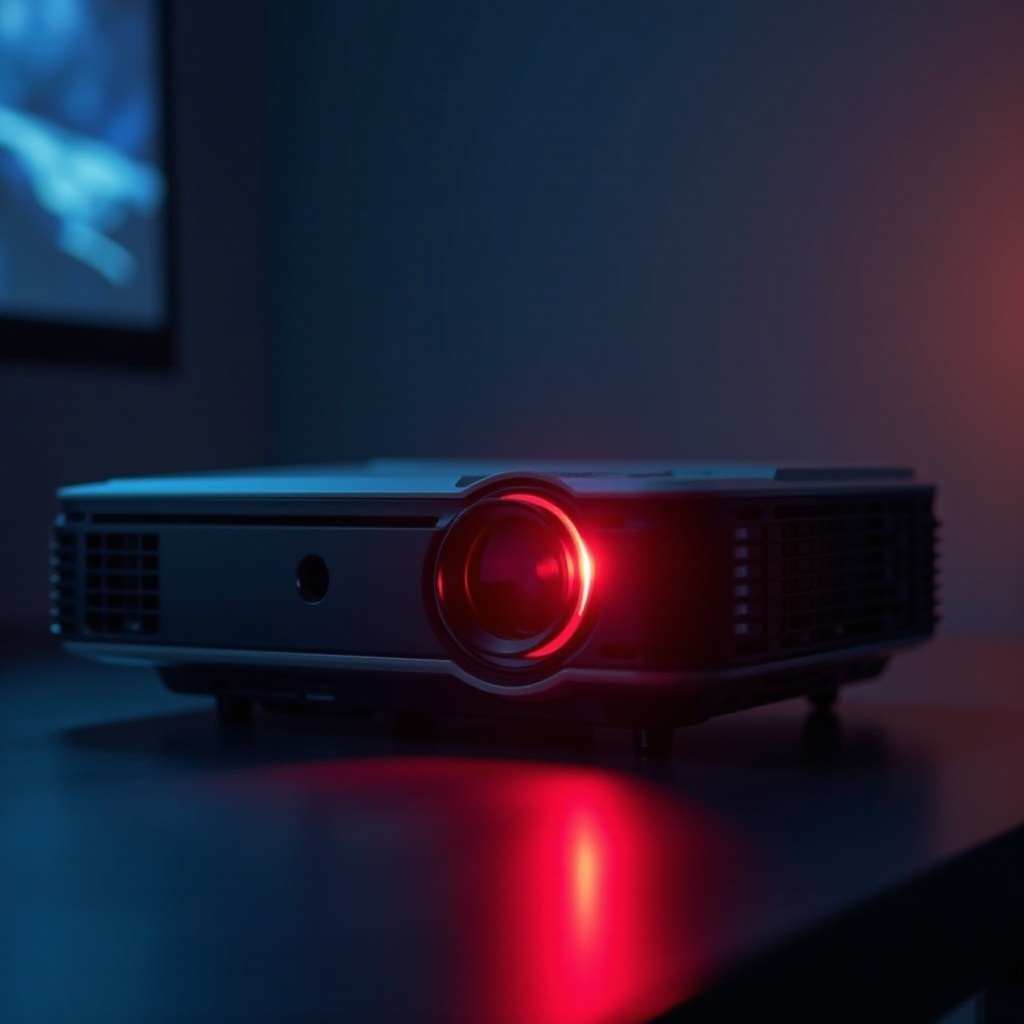 yoton projektor se ne uključuje, svetli crvena lampica